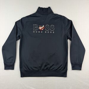 BOSS Hugo Boss USA Flag Full Zip Track Jacket XL Navy Stand Up Collar